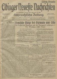 Elbinger Neueste Nachrichten, Nr. 292 Sonnabend 24 Oktober 1914 66. Jahrgang