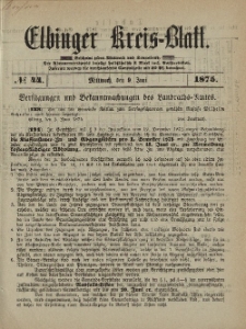 Kreis-Blatt des Königlich Preußischen Landraths-Amtes zu Elbing, Nr. 44 Mittwoch 9 Juni 1875