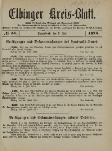 Kreis-Blatt des Königlich Preußischen Landraths-Amtes zu Elbing, Nr. 51 Sonnabend 3 Juli 1875