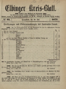 Kreis-Blatt des Königlich Preußischen Landraths-Amtes zu Elbing, Nr. 53 Sonnabend 10 Juli 1875