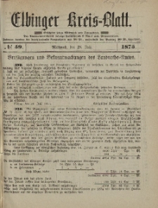Kreis-Blatt des Königlich Preußischen Landraths-Amtes zu Elbing, Nr. 59 Mittwoch 28 Juli 1875