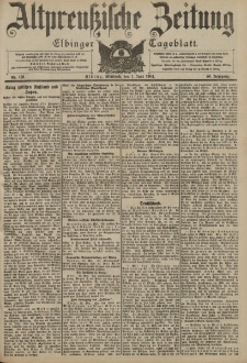 Altpreussische Zeitung, Nr. 126 Mittwoch 1 Juni 1904, 56. Jahrgang