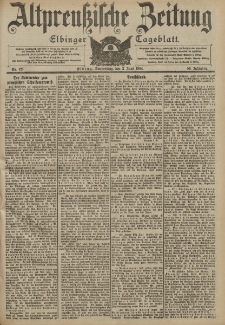 Altpreussische Zeitung, Nr. 127 Donnerstag 2Juni 1904, 56. Jahrgang