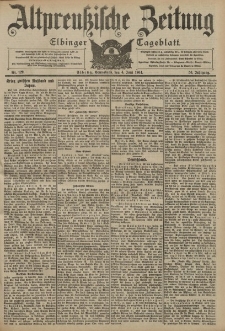 Altpreussische Zeitung, Nr. 129 Sonnabend 4 Juni 1904, 56. Jahrgang
