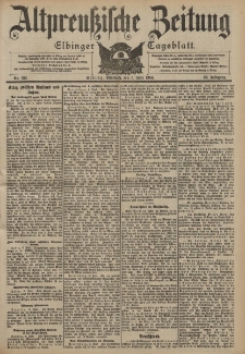 Altpreussische Zeitung, Nr. 132 Mittwoch 8 Juni 1904, 56. Jahrgang