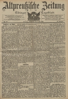 Altpreussische Zeitung, Nr. 133 Donnerstag 9 Juni 1904, 56. Jahrgang