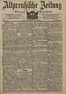 Altpreussische Zeitung, Nr. 134 Freitag 10 Juni 1904, 56. Jahrgang