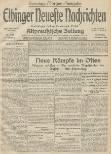 Elbinger Neueste Nachrichten, Nr. 307 Sonntag 8 November 1914 66. Jahrgang