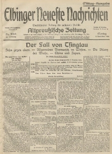 Elbinger Neueste Nachrichten, Nr. 308 Montag 9 November 1914 66. Jahrgang