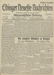 Elbinger Neueste Nachrichten, Nr. 312 Freitag 13 November 1914 66. Jahrgang