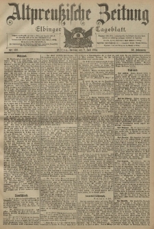 Altpreussische Zeitung, Nr. 158 Freitag 8 Juli 1904, 56. Jahrgang
