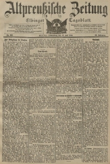Altpreussische Zeitung, Nr. 163 Donnerstag 14 Juli 1904, 56. Jahrgang
