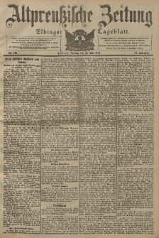 Altpreussische Zeitung, Nr. 170 Freitag 22 Juli 1904, 56. Jahrgang