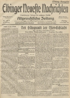 Elbinger Neueste Nachrichten, Nr. 315 Montag 16 November 1914 66. Jahrgang