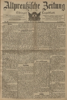 Altpreussische Zeitung, Nr. 179 Dienstag 2 August 1904, 56. Jahrgang