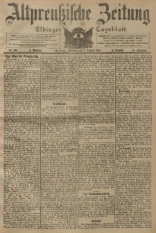 Altpreussische Zeitung, Nr. 184 Sonntag 7 August 1904, 56. Jahrgang
