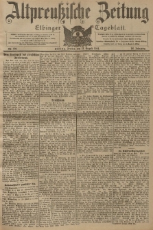 Altpreussische Zeitung, Nr. 188 Freitag 12 August 1904, 56. Jahrgang