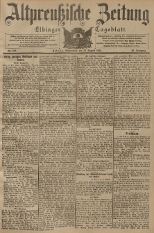 Altpreussische Zeitung, Nr. 189 Sonnabend 13 August 1904, 56. Jahrgang