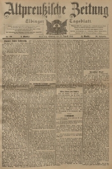 Altpreussische Zeitung, Nr. 190 Sonntag 14 August 1904, 56. Jahrgang