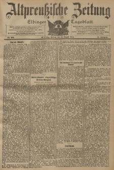 Altpreussische Zeitung, Nr. 194 Freitag 19 August 1904, 56. Jahrgang