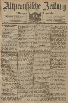 Altpreussische Zeitung, Nr. 195 Sonnabend 20 August 1904, 56. Jahrgang