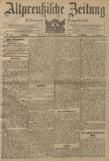 Altpreussische Zeitung, Nr. 202 Sonntag 28 August 1904, 56. Jahrgang