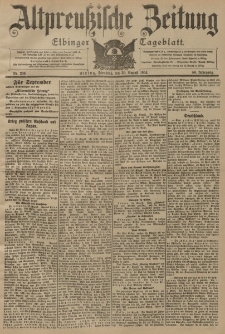 Altpreussische Zeitung, Nr. 203 Dienstag 30 August 1904, 56. Jahrgang