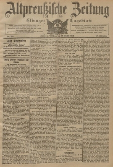Altpreussische Zeitung, Nr. 204 Mittwoch 31 August 1904, 56. Jahrgang