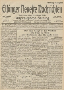 Elbinger Neueste Nachrichten, Nr. 318 Freitag 20 November 1914 66. Jahrgang