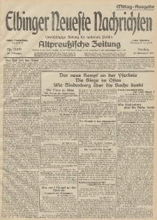 Elbinger Neueste Nachrichten, Nr. 318 Freitag 20 November 1914 66. Jahrgang