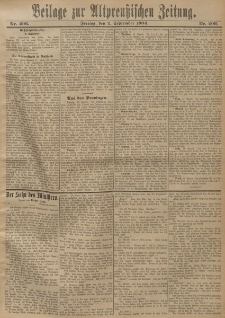 Altpreussische Zeitung, Nr. 206 Freitag 2 September 1904, 56. Jahrgang