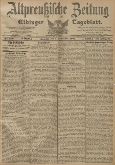 Altpreussische Zeitung, Nr. 208 Sonntag 4 September 1904, 56. Jahrgang