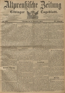 Altpreussische Zeitung, Nr. 209 Dienstag 6 September 1904, 56. Jahrgang