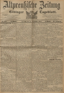 Altpreussische Zeitung, Nr. 214 Sonntag 11 September 1904, 56. Jahrgang