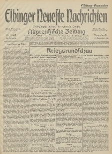 Elbinger Neueste Nachrichten, Nr. 319 Sonnabend 21 November 1914 66. Jahrgang