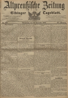 Altpreussische Zeitung, Nr. 217 Donnerstag 15 September 1904, 56. Jahrgang