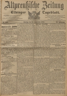 Altpreussische Zeitung, Nr. 224 Freitag 23 September 1904, 56. Jahrgang