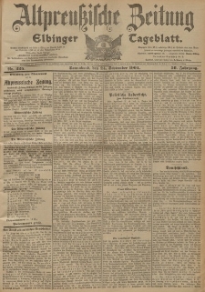 Altpreussische Zeitung, Nr. 225 Sonnabend 24 September 1904, 56. Jahrgang