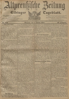 Altpreussische Zeitung, Nr. 233 Dienstag 4 Oktober 1904, 56. Jahrgang