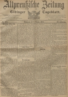 Altpreussische Zeitung, Nr. 234 Mittwoch 5 Oktober 1904, 56. Jahrgang