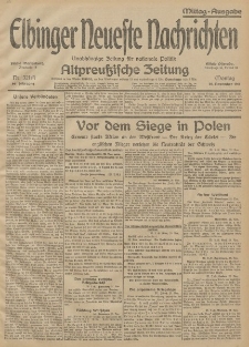Elbinger Neueste Nachrichten, Nr. 321 Montag 23 November 1914 66. Jahrgang