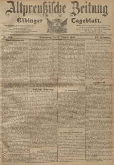 Altpreussische Zeitung, Nr. 235 Donnerstag 6 Oktober 1904, 56. Jahrgang