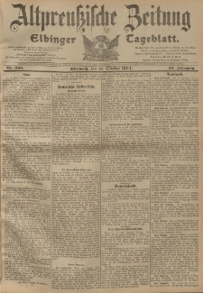 Altpreussische Zeitung, Nr. 240 Mittwoch 12 Oktober 1904, 56. Jahrgang