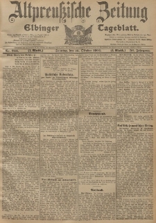 Altpreussische Zeitung, Nr. 244 Sonntag 16 Oktober 1904, 56. Jahrgang