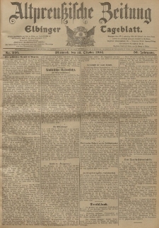 Altpreussische Zeitung, Nr. 246 Mittwoch 19 Oktober 1904, 56. Jahrgang