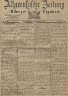 Altpreussische Zeitung, Nr. 247 Donnerstag 20 Oktober 1904, 56. Jahrgang