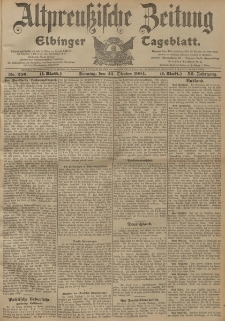 Altpreussische Zeitung, Nr. 250 Sonntag 23 Oktober 1904, 56. Jahrgang