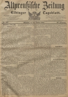 Altpreussische Zeitung, Nr. 252 Mittwoch 26 Oktober 1904, 56. Jahrgang