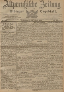 Altpreussische Zeitung, Nr. 255 Sonnabend 29 Oktober 1904, 56. Jahrgang