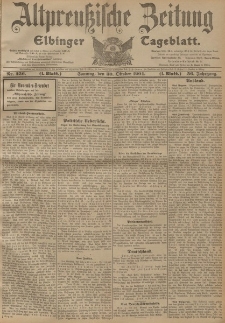 Altpreussische Zeitung, Nr. 256 Sonntag 30 Oktober 1904, 56. Jahrgang